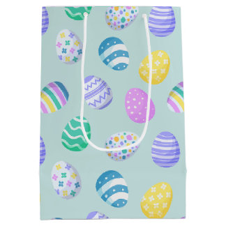 Easter Eggs Colourful Pattern Medium Gift Bag