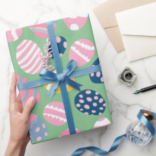 Easter Eggs Colourful Pattern Wrapping Paper