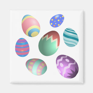 Easter Eggs, Colouring Eggs, Spring, Easter Party, Magnet