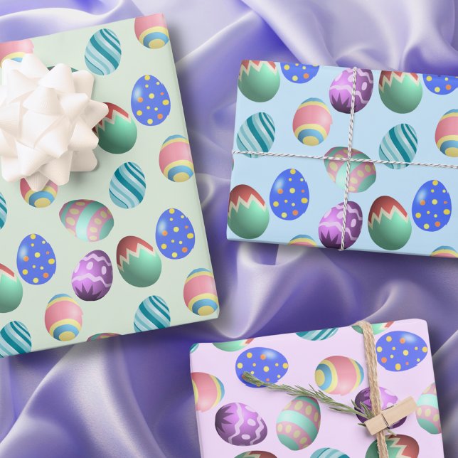Easter Eggs, Colouring Eggs, Spring, Easter Party, Wrapping Paper Sheet (Creator Uploaded)
