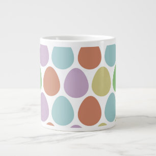 Easter Eggs Decor Pattern Large Coffee Mug