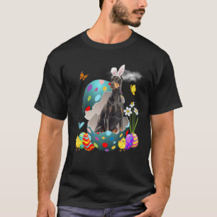 Easter Eggs Doberman Pinscher Bunny Dog Gifts Dog T-Shirt