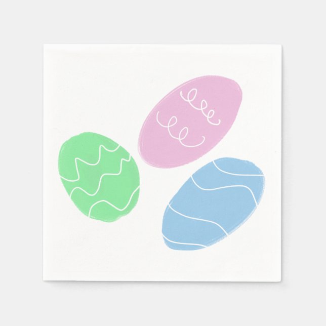 Easter Eggs Doodles  Napkin (Front)