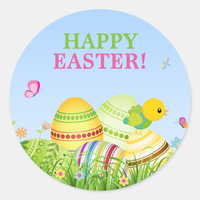 Easter Eggs Easter Stickers (Front)