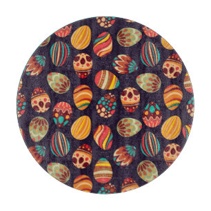 Easter eggs: festive seamless design. cutting board