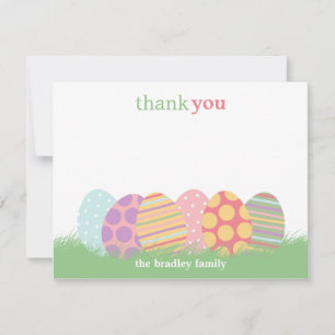 Easter Eggs Flat Thank You Card or Note Card
