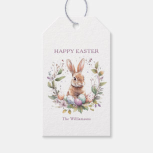 Easter Eggs Garland Bunny Rabbit Personalised Gift Tags