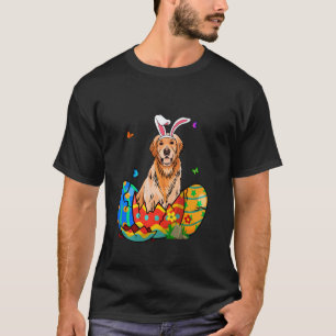 Easter Eggs Golden Retriever Bunny Dog  Dog Dad Do T-Shirt
