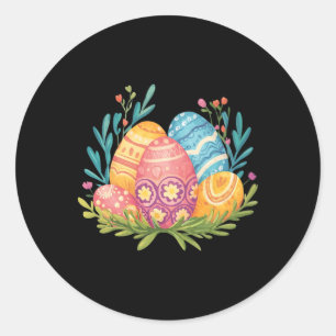 Easter Eggs Graphic  Classic Round Sticker
