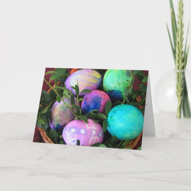 Easter Eggs Greeting Card (Front)