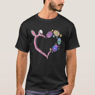 Easter Eggs Heart Bunny Rabbit Easter Day Women G T-Shirt