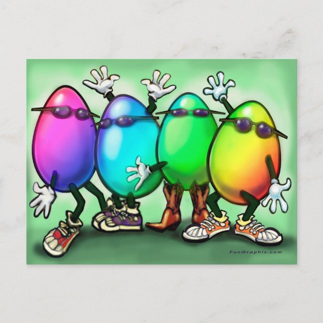 Easter Eggs Holiday Postcard (Front)