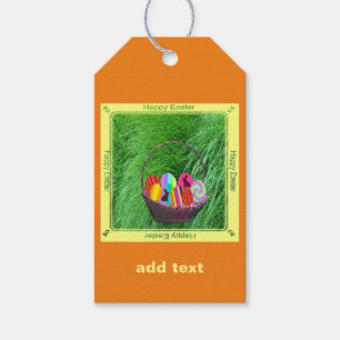 Easter Eggs in a Basket Gift Tags