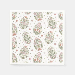 Easter eggs in folk art style napkin