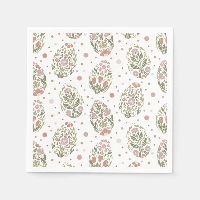 Easter eggs in folk art style napkin (Front)