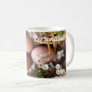 easter eggs in nest,personalise coffee mug