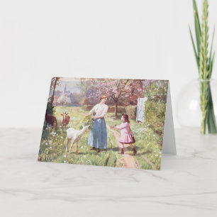 Easter Eggs in the Country, 1908 Holiday Card