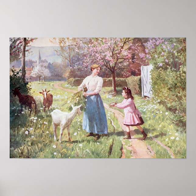 Easter Eggs in the Country, 1908 Poster (Front)