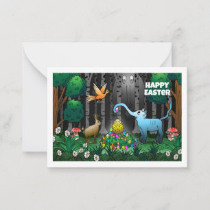 Easter Eggs in The Woods Note Card