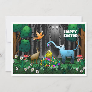 Easter Eggs in The Woods Note Card
