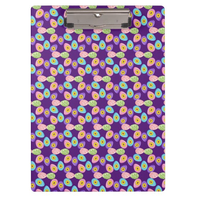 Easter Eggs Lover Spring Pattern Clipboard (Front)