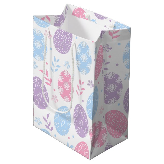 Easter Eggs Medium Gift Bag (Front Angled)