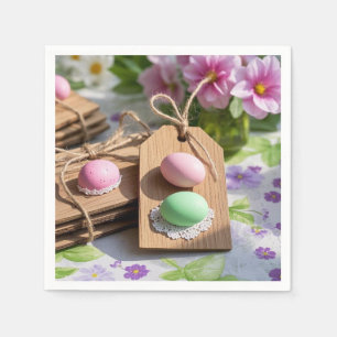 Easter Eggs on garden table Napkin