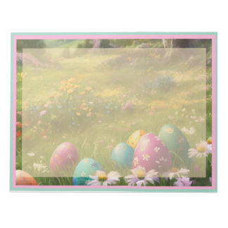 Easter Eggs On The Meadow Notepad