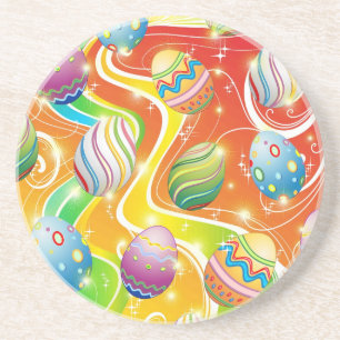 Easter Eggs Ornamental Design Coaster