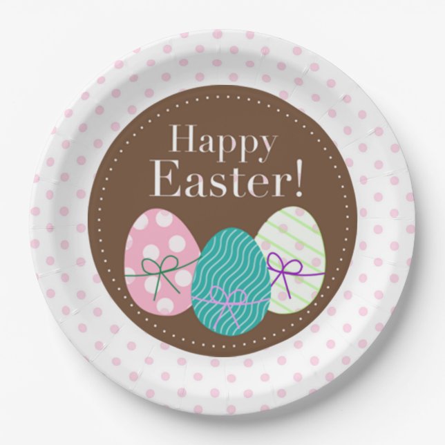 Easter Eggs Paper Plate (Front)