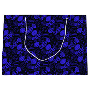 Easter Eggs Pattern 01.b Black BG Large Gift Bag
