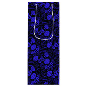 Easter Eggs Pattern 01.b Black BG Wine Gift Bag