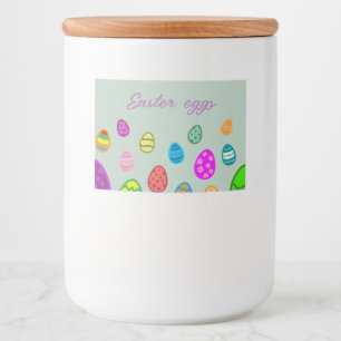 Easter Eggs Pattern Food Label