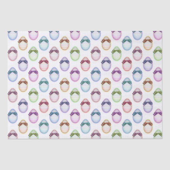 Easter eggs pattern tissue paper (Front)