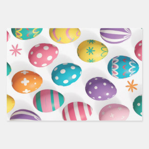 Easter Eggs Photo Wrapping Paper Sheet