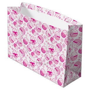 Easter eggs pink graphic favour gift bag