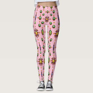 EASTER EGGS ~ Pink Green 3D ~  Leggings