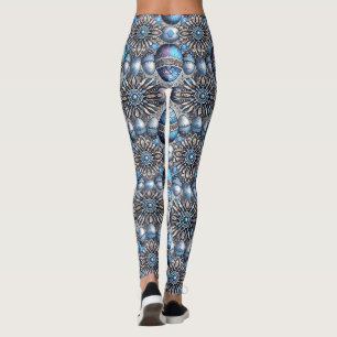 EASTER EGGS ~ Purple Blue Grey 3D~ Leggings
