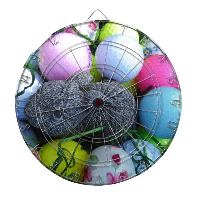 Easter Eggs, Rabbit Golf Balls Dartboard (Front)