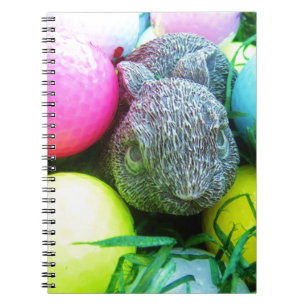 Easter Eggs, Rabbit , Golf Balls Notebook