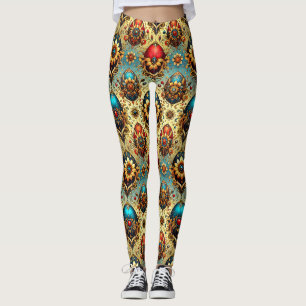 EASTER EGGS ~ Red Yellow Blue 3D ~ Leggings