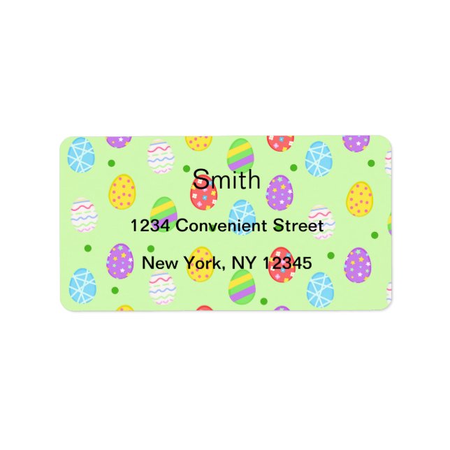 Easter Eggs Return Address Label (Front)