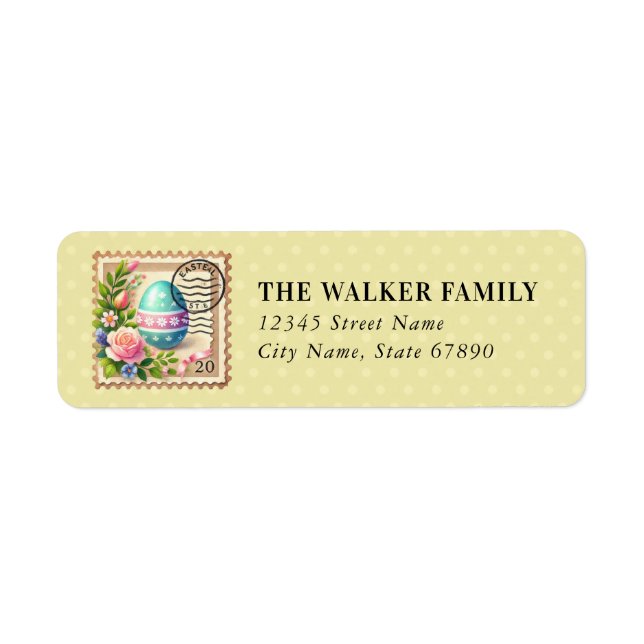 Easter Eggs Return Address Labels (Front)