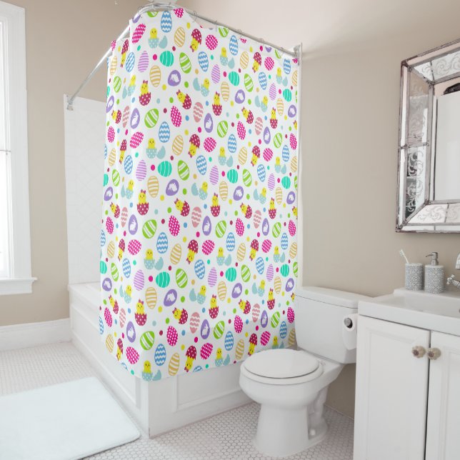 Easter Eggs Shower Curtain (In Situ)