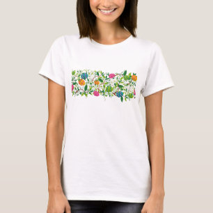 Easter Eggs & Spring Flowers Stripe T-Shirt