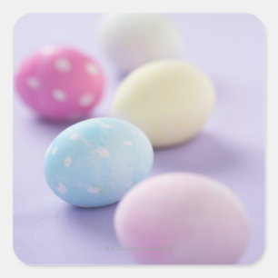 Easter eggs square sticker