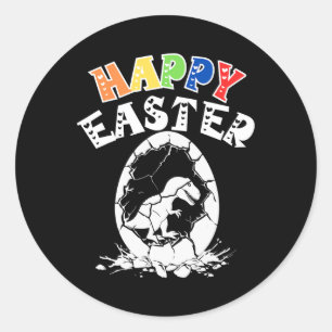 Easter Eggs T Rex Dino Boys Classic Round Sticker