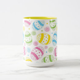 Easter Eggs Two-Tone Coffee Mug