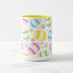 Easter Eggs Two-Tone Coffee Mug