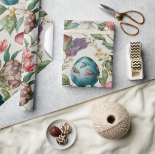 Easter eggs vintage nostalgic pattern No4 Wrapping Paper